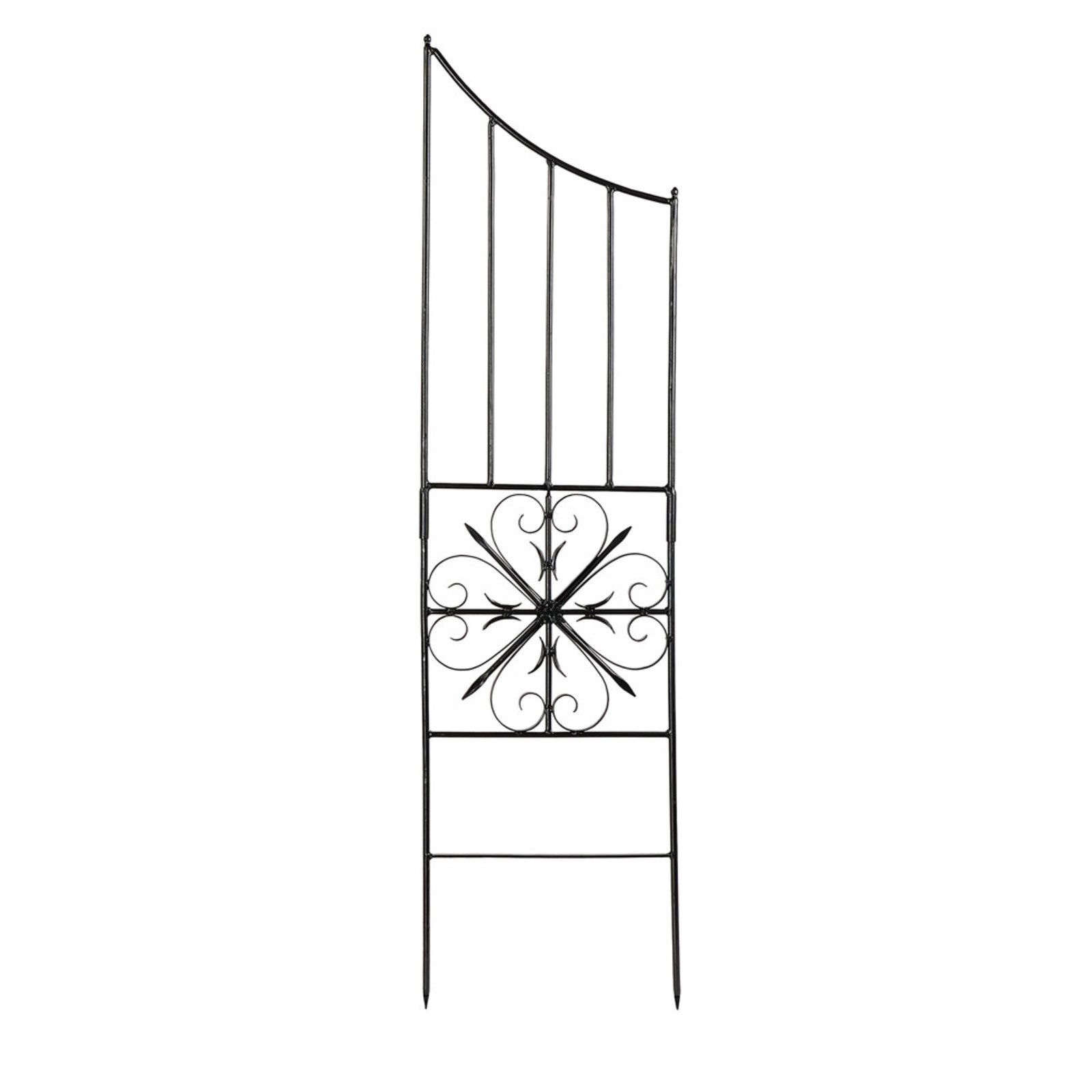ACHLA Aldrich II Trellis Side Piece 16.5in W x 63in H | Traditional Graphite Wrought Iron | Garden Wall & Entryway Decor | Model VFT-22S