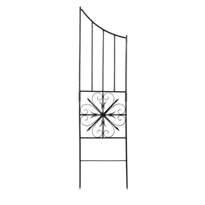 ACHLA Aldrich II Trellis Side Piece 16.5in W x 63in H | Traditional Graphite Wrought Iron | Garden Wall & Entryway Decor | Model VFT-22S