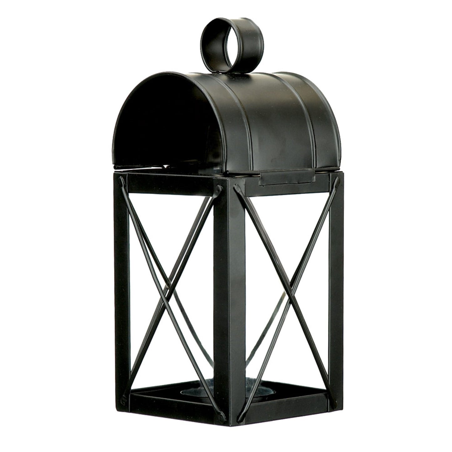 ACHLA Travis House Lantern 11in | Colonial Black Iron and Glass Candle Lantern | Entryway & Mantel Decor | 5.625 x 5.625 x 11 in | Model VHL-02