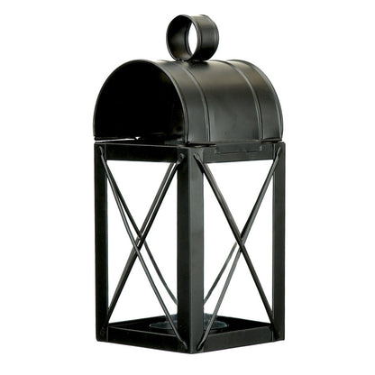 ACHLA Travis House Lantern 11in | Colonial Black Iron and Glass Candle Lantern | Entryway & Mantel Decor | 5.625 x 5.625 x 11 in | Model VHL-02