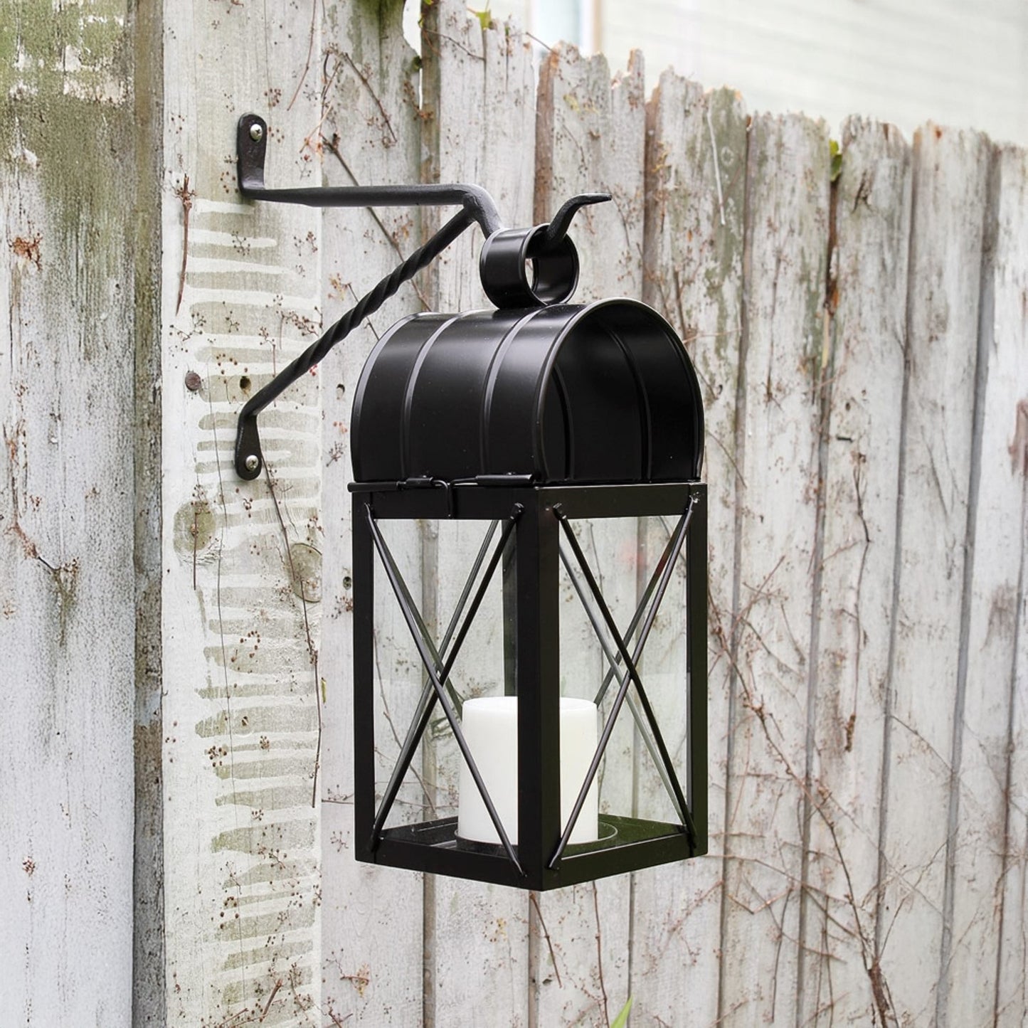 ACHLA Travis House Lantern 11in | Colonial Black Iron and Glass Candle Lantern | Entryway & Mantel Decor | 5.625 x 5.625 x 11 in | Model VHL-02