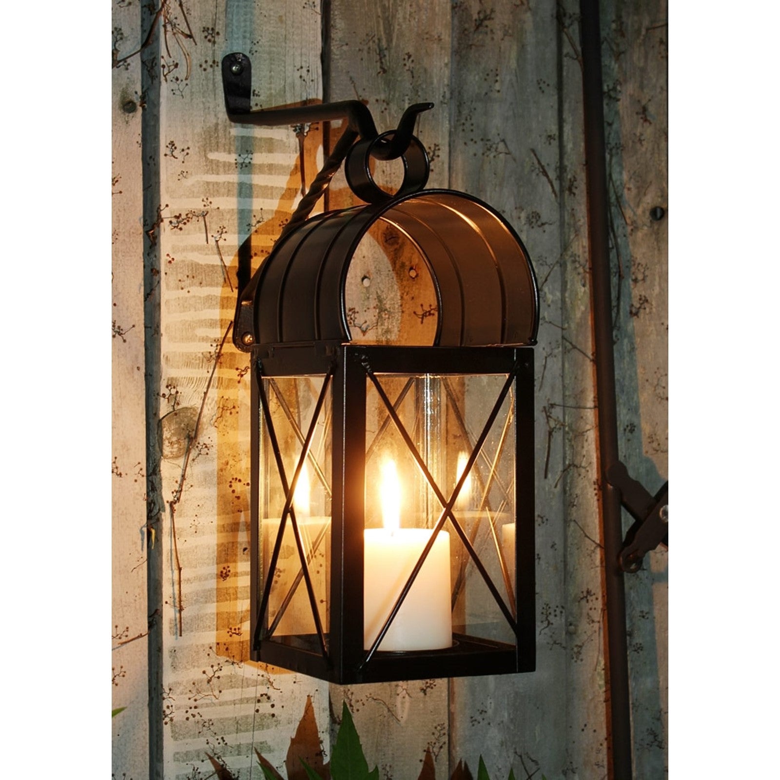 ACHLA Travis House Lantern 11in | Colonial Black Iron and Glass Candle Lantern | Entryway & Mantel Decor | 5.625 x 5.625 x 11 in | Model VHL-02
