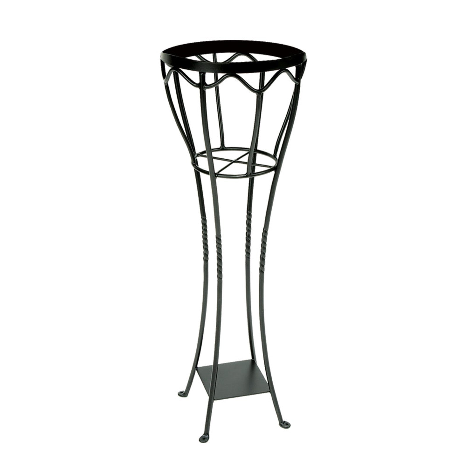 ACHLA Verandah Plant Stand | Graphite Wrought Iron | Indoor & Outdoor Display | 13.5 x 13.5 x 40.5 in | Model VPS-04