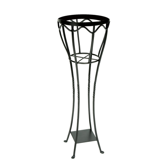 ACHLA Verandah Plant Stand | Graphite Wrought Iron | Indoor & Outdoor Display | 13.5 x 13.5 x 40.5 in | Model VPS-04