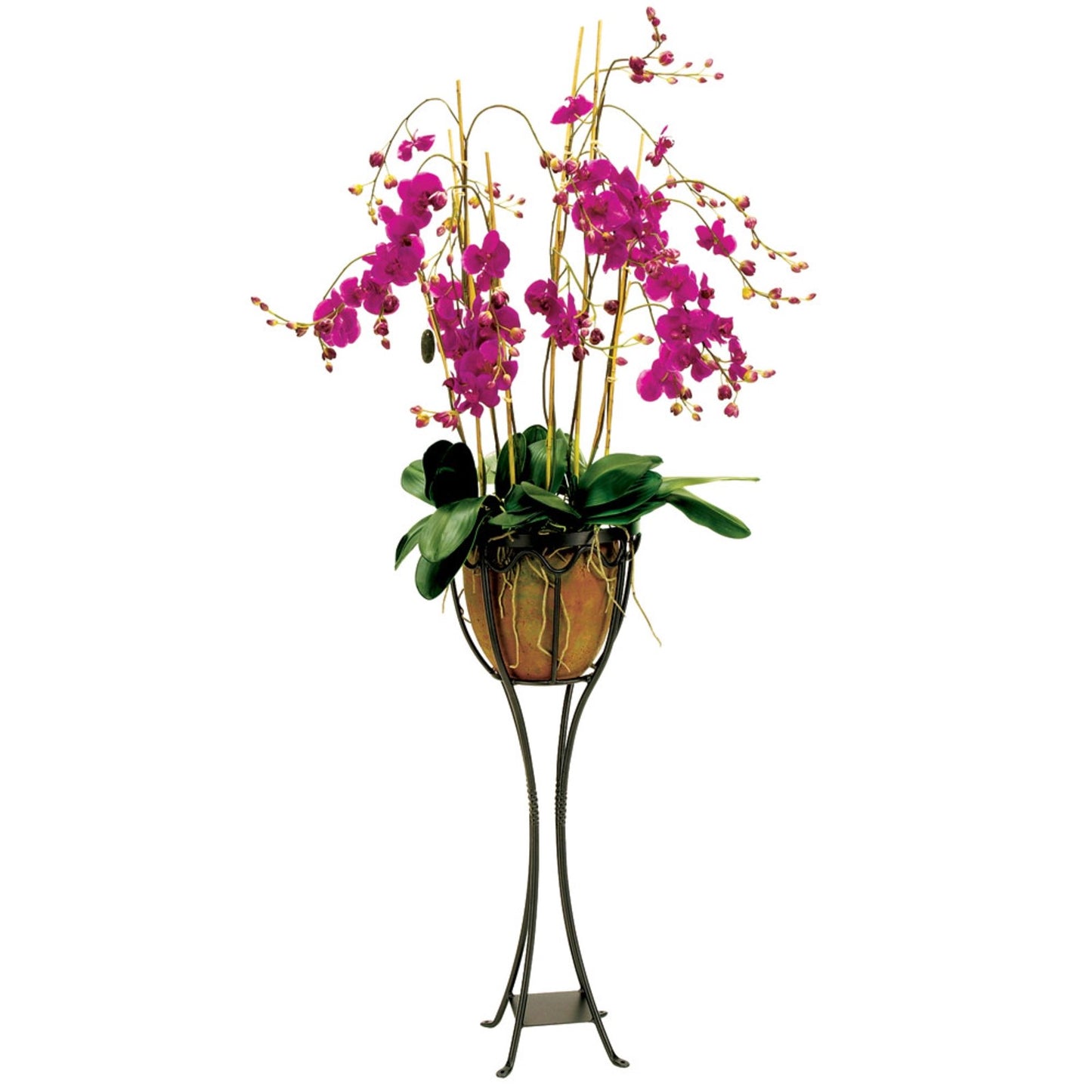 ACHLA Verandah Plant Stand | Graphite Wrought Iron | Indoor & Outdoor Display | 13.5 x 13.5 x 40.5 in | Model VPS-04