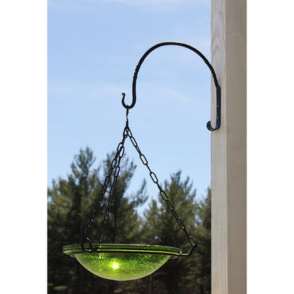 ACHLA Arc Wall Bracket 12in 2-Pack | Wrought Iron Black Powdercoat | Outdoor Planter & Bird Feeder Hook | 12 x 9 x 0.5 in | Model WB-03-2