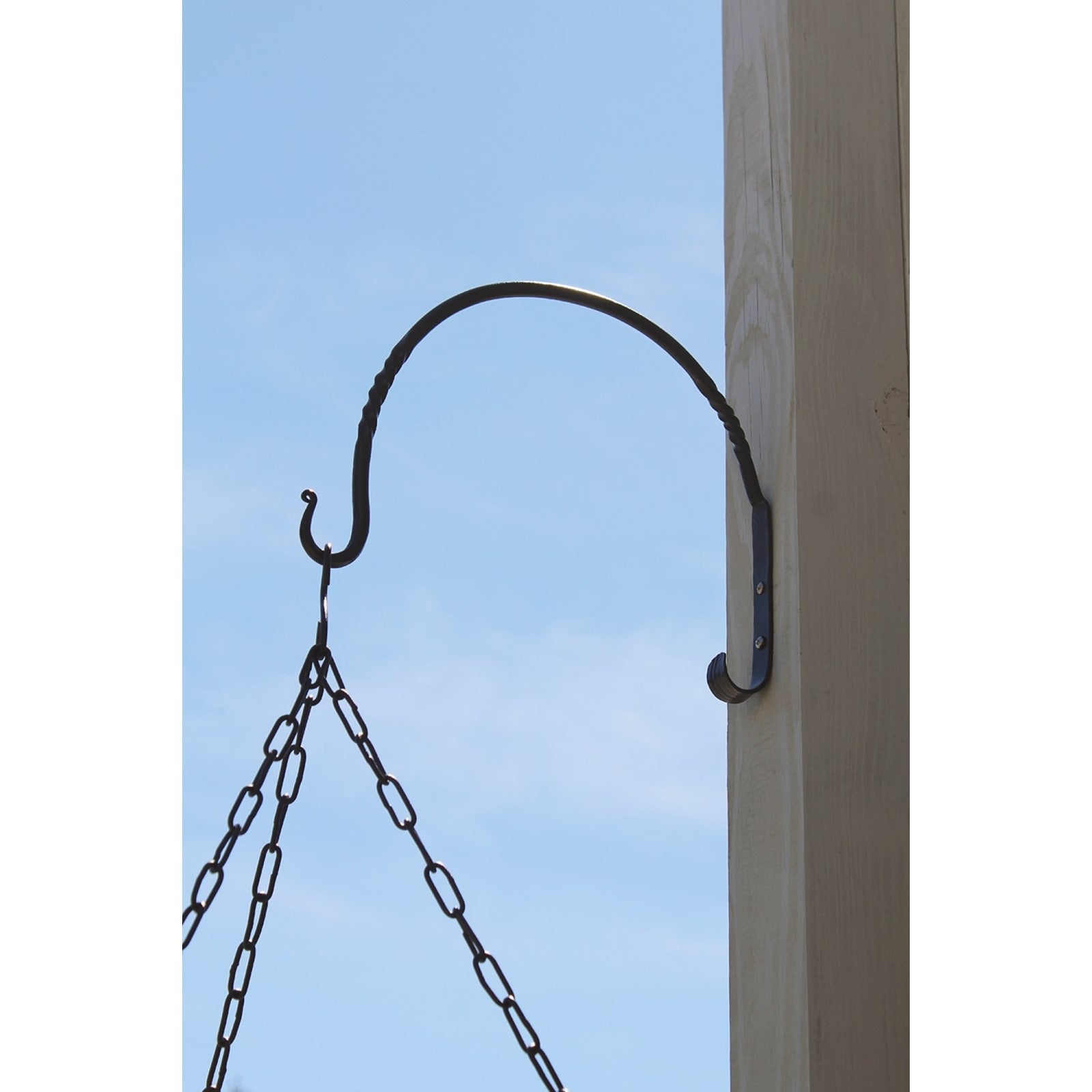 ACHLA Arc Wall Bracket 12in 2-Pack | Wrought Iron Black Powdercoat | Outdoor Planter & Bird Feeder Hook | 12 x 9 x 0.5 in | Model WB-03-2
