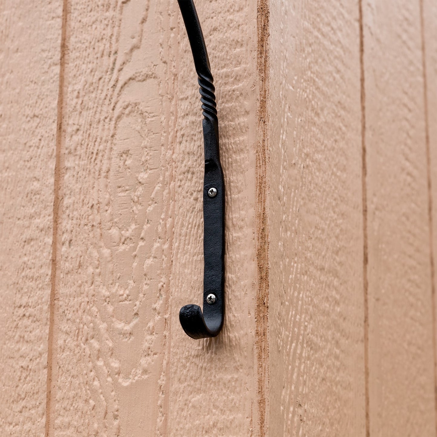ACHLA Arc 18in Wall Bracket 2-Pack | Traditional Wrought Iron Black Powdercoat | Outdoor Planter & Bird Feeder Hanger | Model WB-04-2