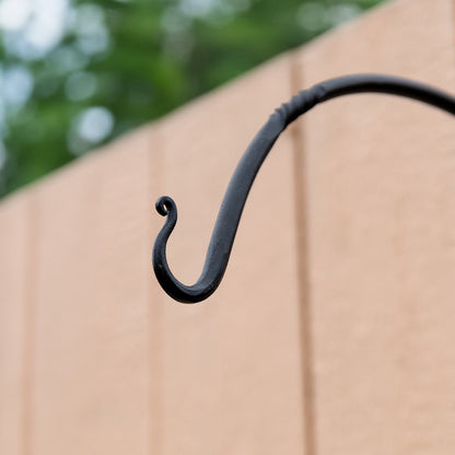 ACHLA Arc 18in Wall Bracket 2-Pack | Traditional Wrought Iron Black Powdercoat | Outdoor Planter & Bird Feeder Hanger | Model WB-04-2