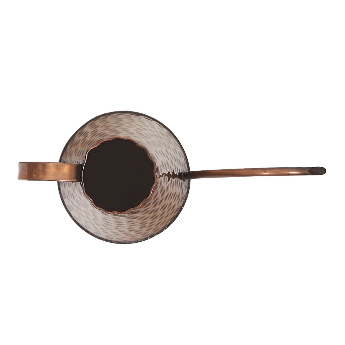 ACHLA Dainty Copper Watering Can | Hammered Copper Finish | Indoor & Outdoor Plant Care | 6.5in Dia x 7.5in H, 3 Pint Capacity | Model WC-06