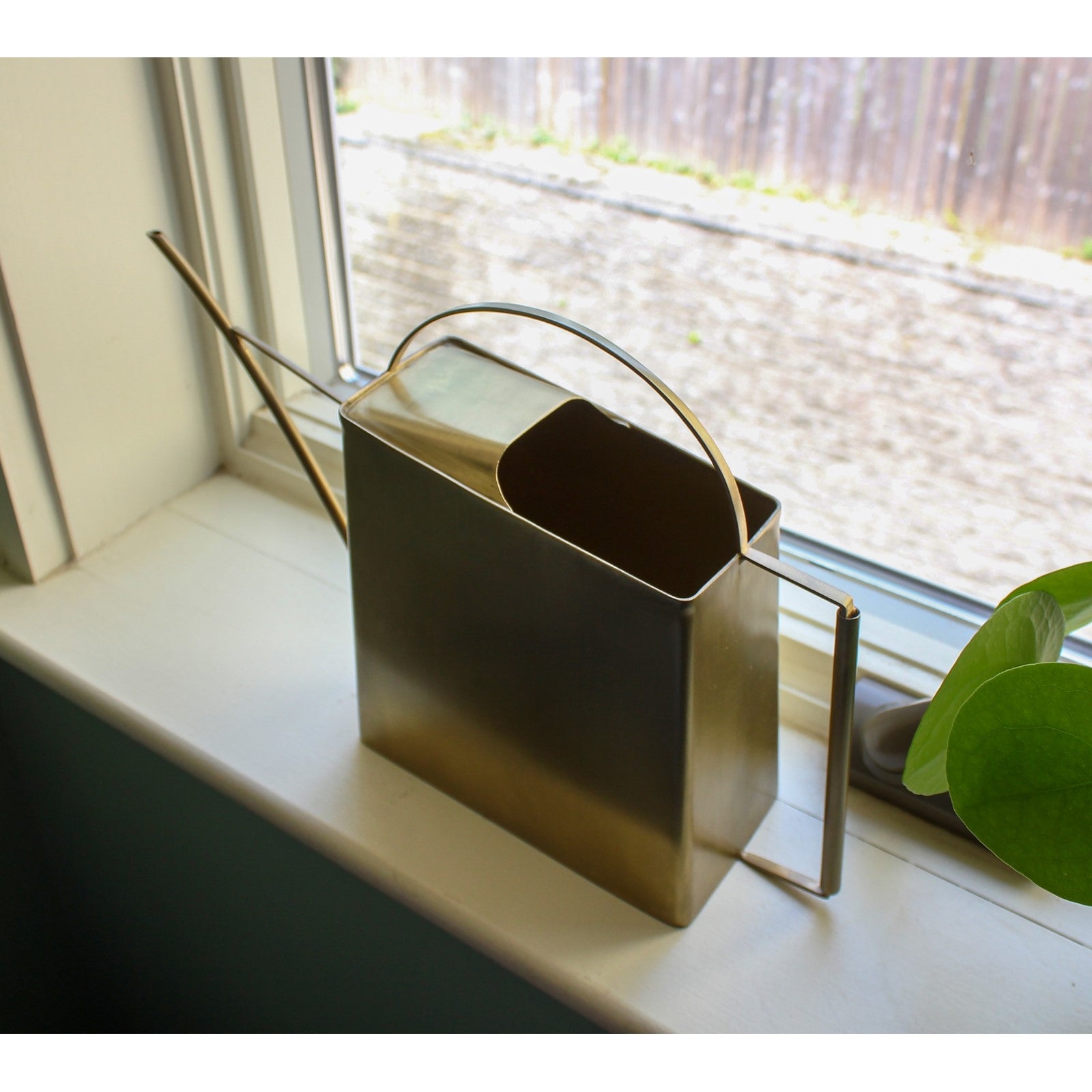 ACHLA Windowsill Watering Can 13in | Brushed Brass Solid Metal | Indoor Plant & Terrarium Watering | Model WC-08