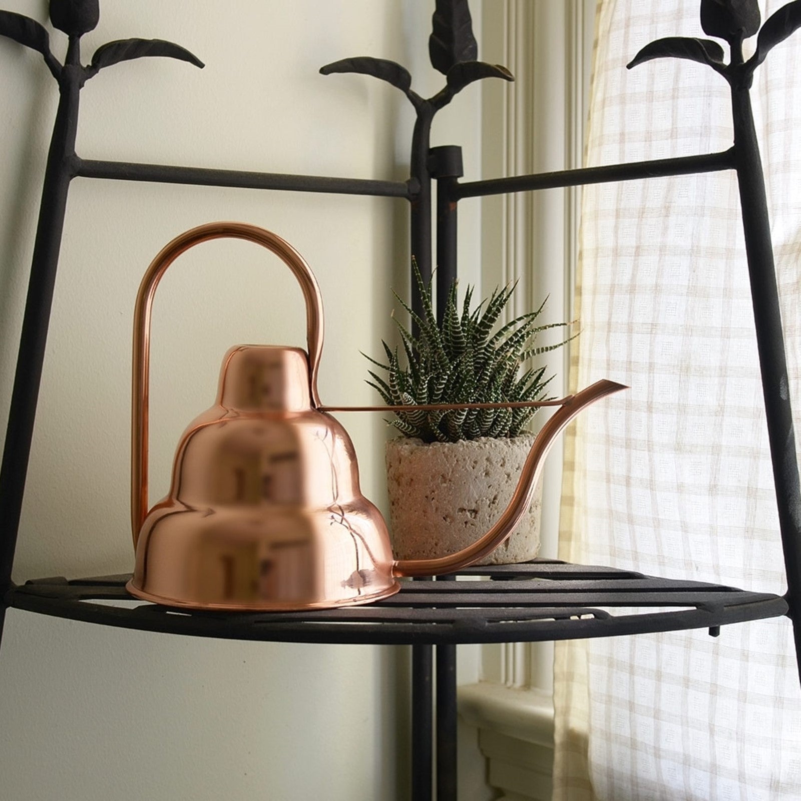 ACHLA Deco Watering Can | Copper Plated Stainless Steel | Indoor Plant Watering & Retro Decor | 8.25 in H, 1 Quart | Model WC-17