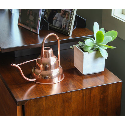 ACHLA Deco Watering Can | Copper Plated Stainless Steel | Indoor Plant Watering & Retro Decor | 8.25 in H, 1 Quart | Model WC-17