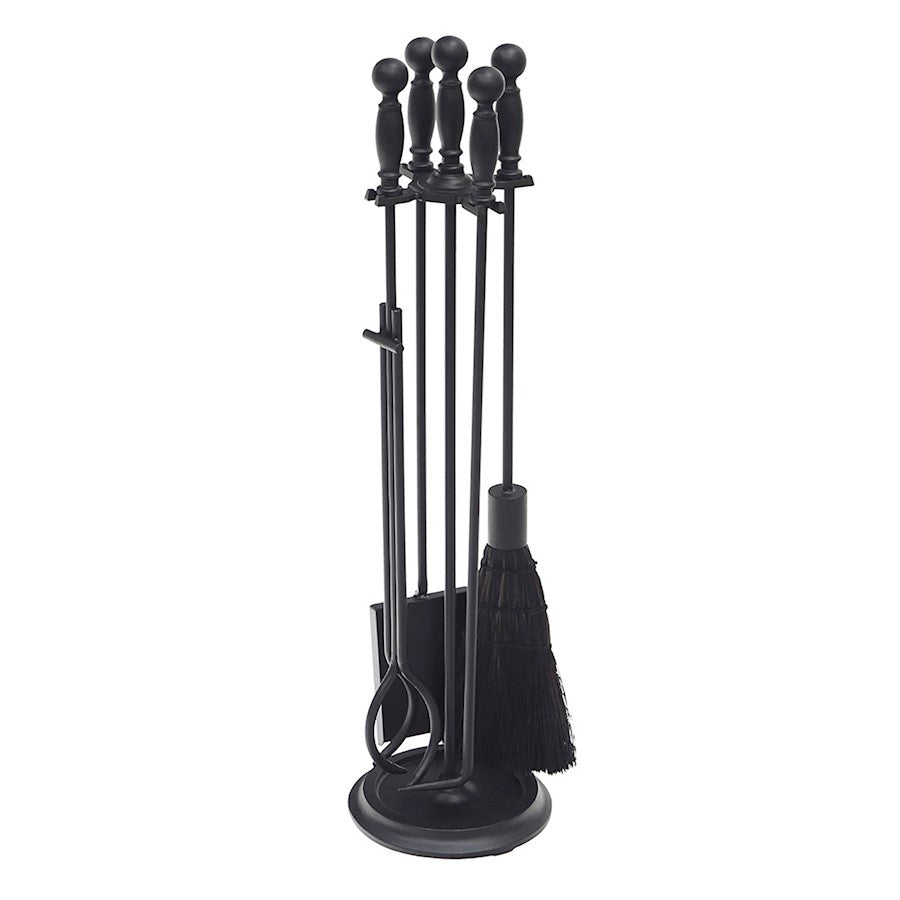 ACHLA Chelmsford Fireplace Tool Set | Black Cast Iron Ball-End Handles | Living Room & Hearth Accessory | 8 x 8 x 30 in, 4 Tools | Model WR-45BK