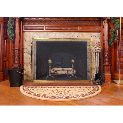 ACHLA Chelmsford Tool Set | Classic Ball-End Cast Iron Fireplace Tools | Living Room & Hearth Accessory | 8 x 8 x 30 in, 17 lbs | Model WR-45PB