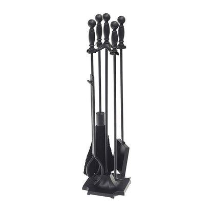 ACHLA Carlisle Fireplace Tool Set | Traditional Cast Iron with Black Finish | Living Room & Hearth Accessory | 8 x 8 x 30 in | Model WR-46BK