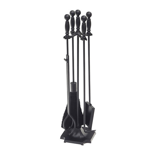 ACHLA Carlisle Fireplace Tool Set | Traditional Cast Iron with Black Finish | Living Room & Hearth Accessory | 8 x 8 x 30 in | Model WR-46BK