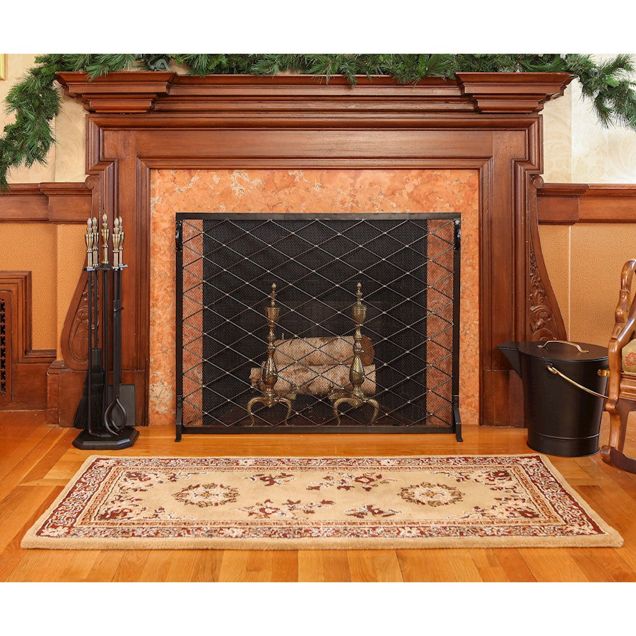 ACHLA Westford Fireplace Tool Set | Traditional Cast Iron with Antique Brass Handles | Living Room & Hearthside | 8 x 8 x 30 in | Model WR-47AB