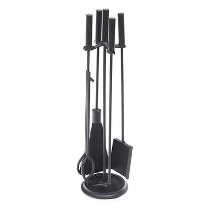ACHLA Bedford 30in Fireplace Tool Set | Black Cast Iron and Zinc Handles | Living Room & Hearthside Fireplace | 8 x 8 x 30 in | Model WR-48BK