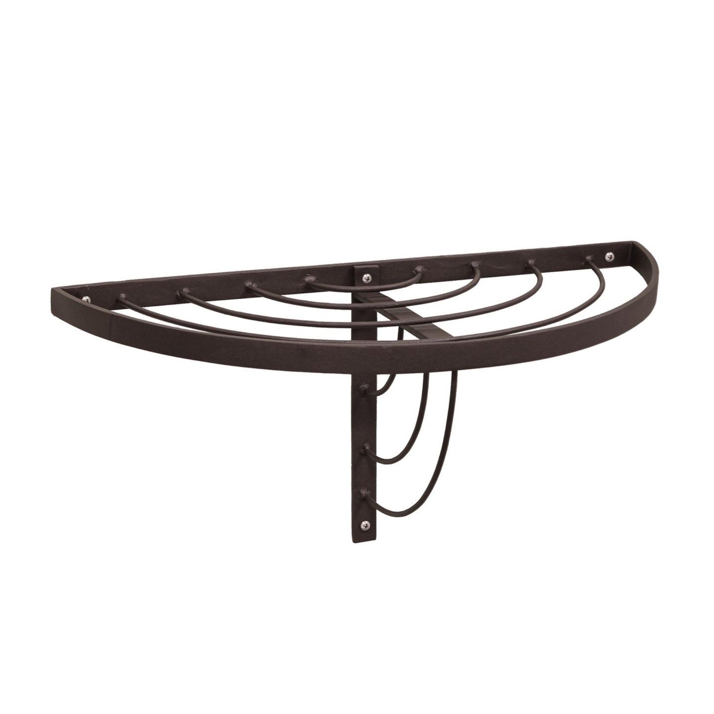 ACHLA Vita Half-Round Wall Shelf | Roman Bronze Wrought Iron | Kitchen & Bathroom Plant Display | 18 x 8 x 9 in | Model WS-01Z
