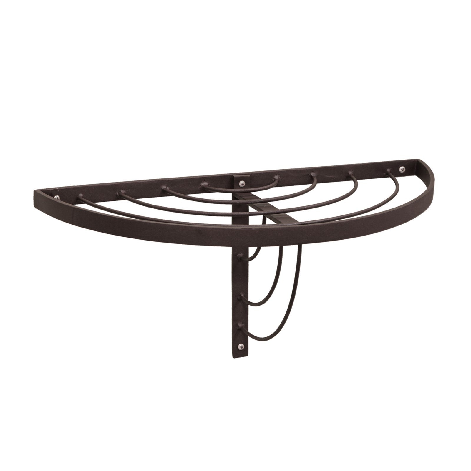 ACHLA Vita Half-Round Wall Shelf | Roman Bronze Wrought Iron | Kitchen & Bathroom Plant Display | 18 x 8 x 9 in | Model WS-01Z