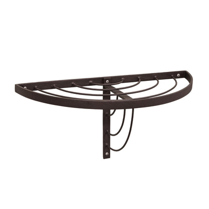 ACHLA Vita Half-Round Wall Shelf | Roman Bronze Wrought Iron | Kitchen & Bathroom Plant Display | 18 x 8 x 9 in | Model WS-01Z