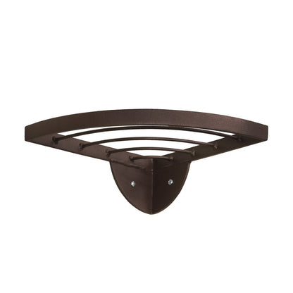 ACHLA Vita Corner Wall Shelf | Roman Bronze Wrought Iron | Indoor Plant Display for Kitchen, Bathroom & Porch | 11.75 x 8.25 x 3.25 in | Model WS-02Z