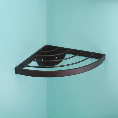 ACHLA Vita Corner Wall Shelf | Roman Bronze Wrought Iron | Indoor Plant Display for Kitchen, Bathroom & Porch | 11.75 x 8.25 x 3.25 in | Model WS-02Z