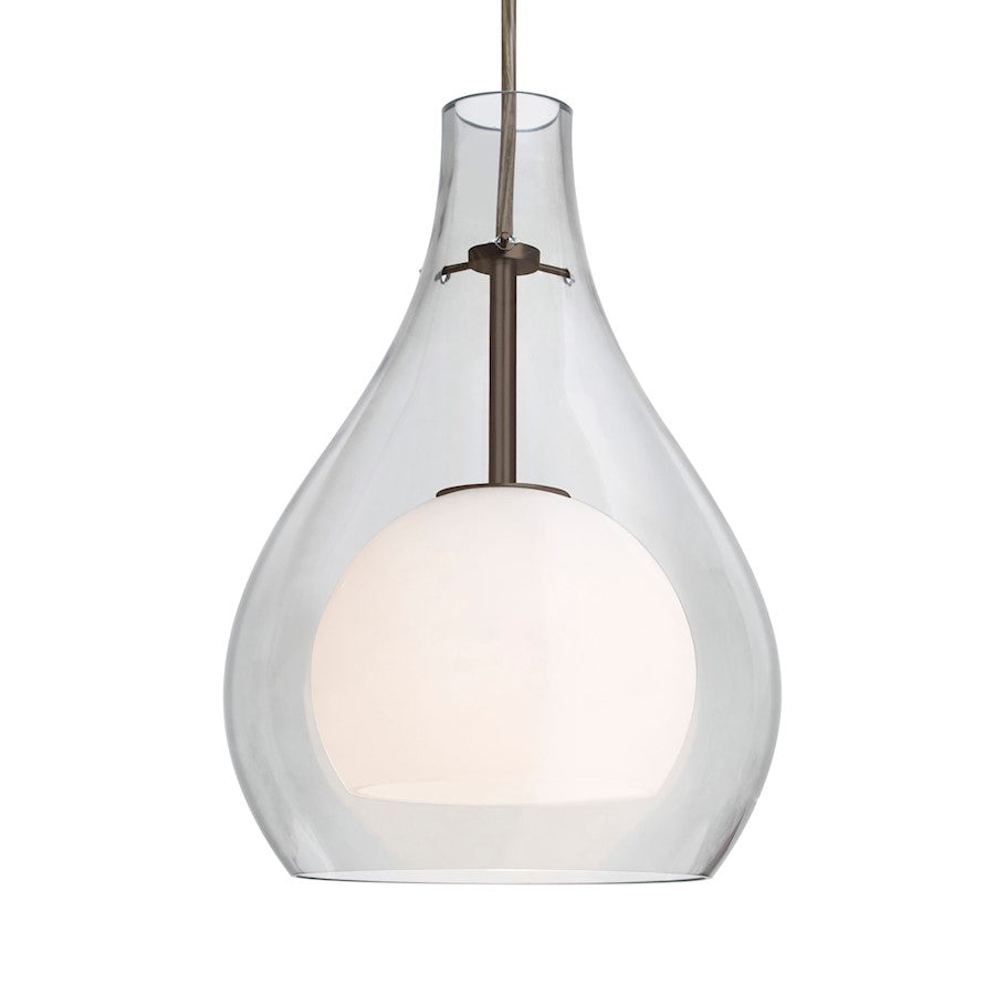 Besa Lighting Elle 11 1 Light LED Pendant, Bronze/Clear - 1JT-ELLE11CL-LED-BR
