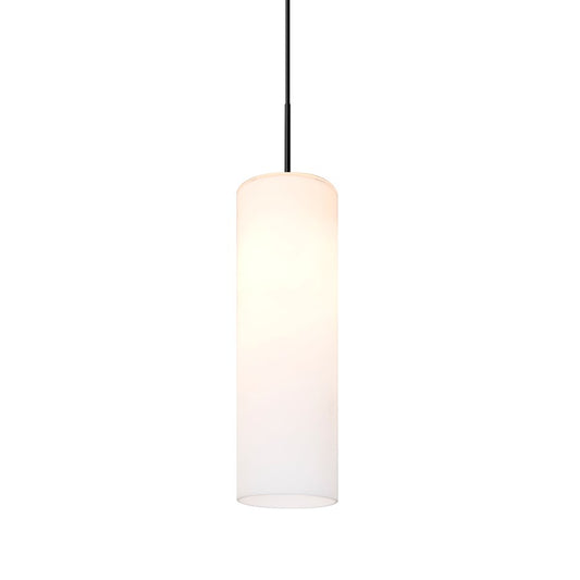 Besa Lighting Friz 1 Light Cord Pendant, Black/Opal Glossy - 1JT-FRIZOG-BK