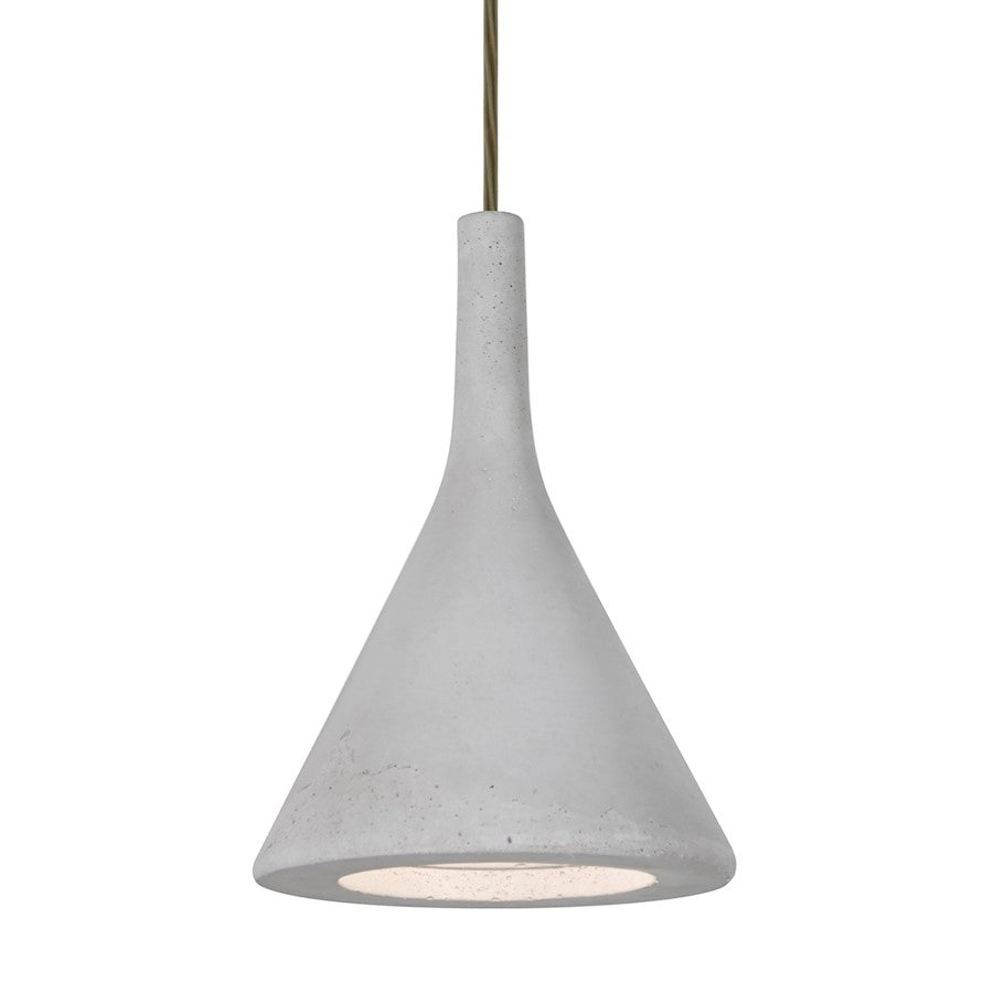 Besa Lighting Gala 6in 1-Light LED Pendant | Industrial Bronze and Gray Concrete | Kitchen Island & Dining Room | Model 1JT-GALANA-LED-BR