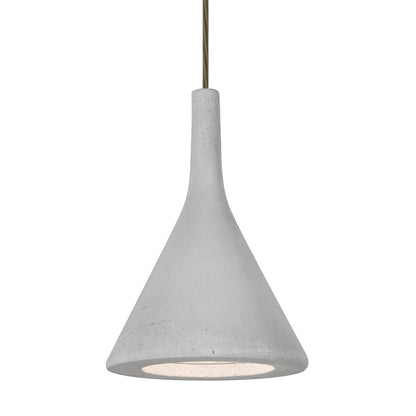 Besa Lighting Gala 6in 1-Light LED Pendant | Industrial Bronze and Gray Concrete | Kitchen Island & Dining Room | Model 1JT-GALANA-LED-BR