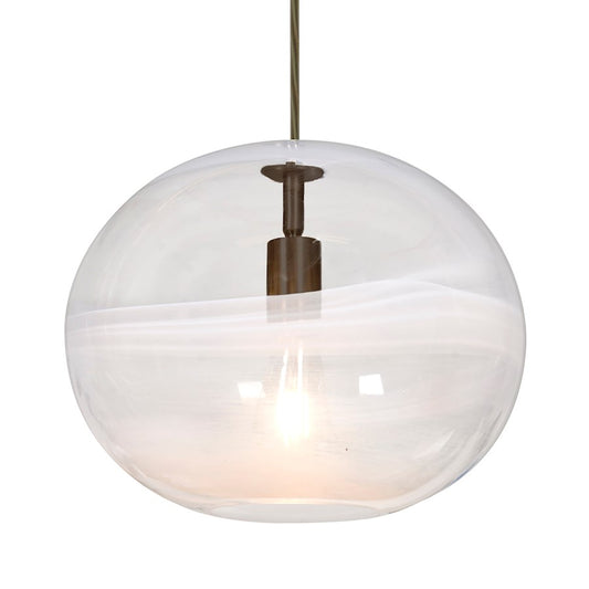 Besa Lighting Geno 1 Light LED Cord Pendant, Bronze/Clear - 1JT-GENOCL-EDIL-BR