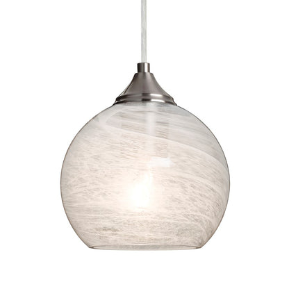Besa Lighting Jilly 6in 1-Light Pendant | Contemporary Satin Nickel and Clear Glass | Kitchen Island & Dining Room | 6.5 x 6 in | Model 1JT-JILLYCL-SN