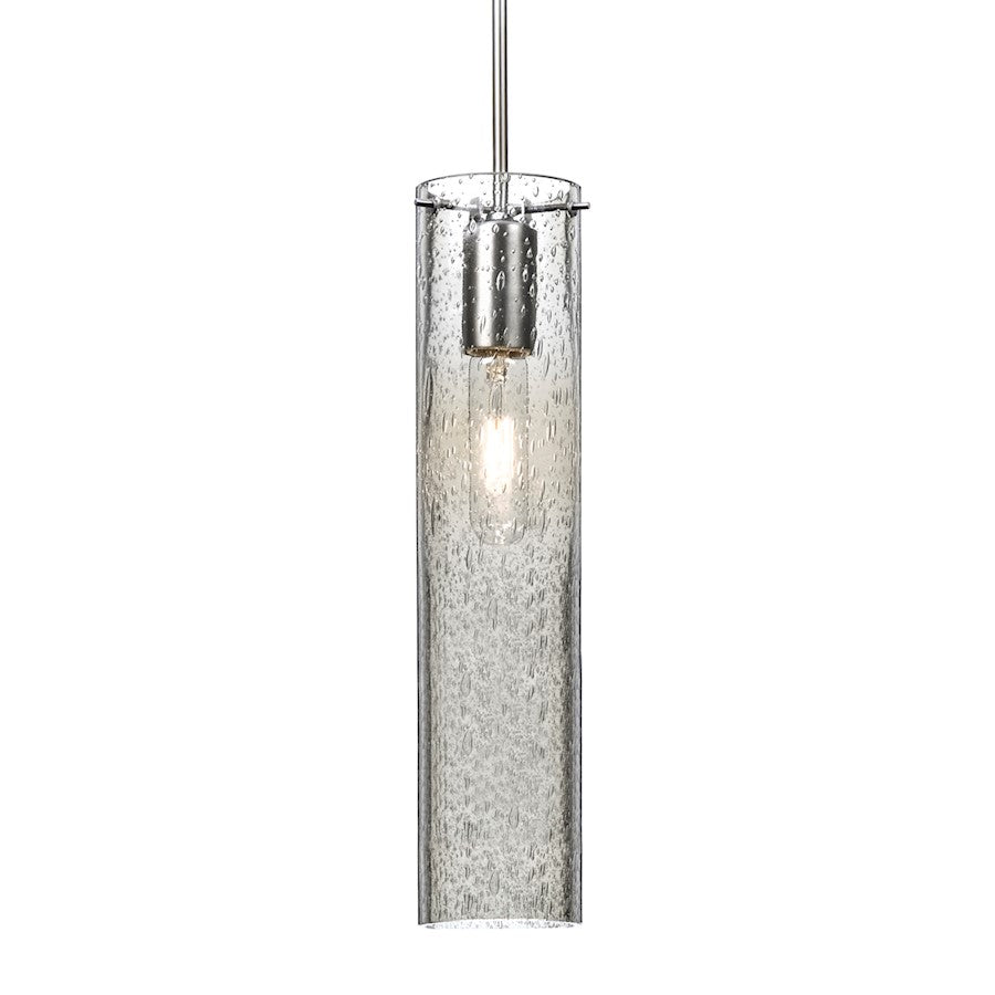 Besa Lighting Juni 16 1-Light Pendant | Satin Nickel and Clear Glass | Kitchen Island & Dining Room | 3.5 x 16 in | Model 1JT-JUNI16CL-SN