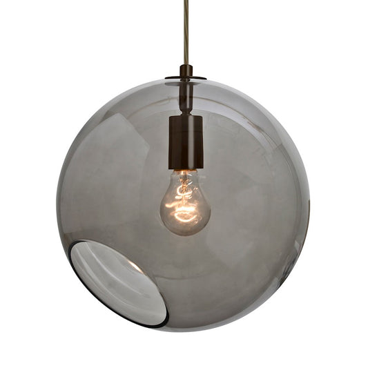 Besa Lighting Maestro 12 1 Light Pendant, Bronze/Gray - 1JT-MAESTRO12SM-BR