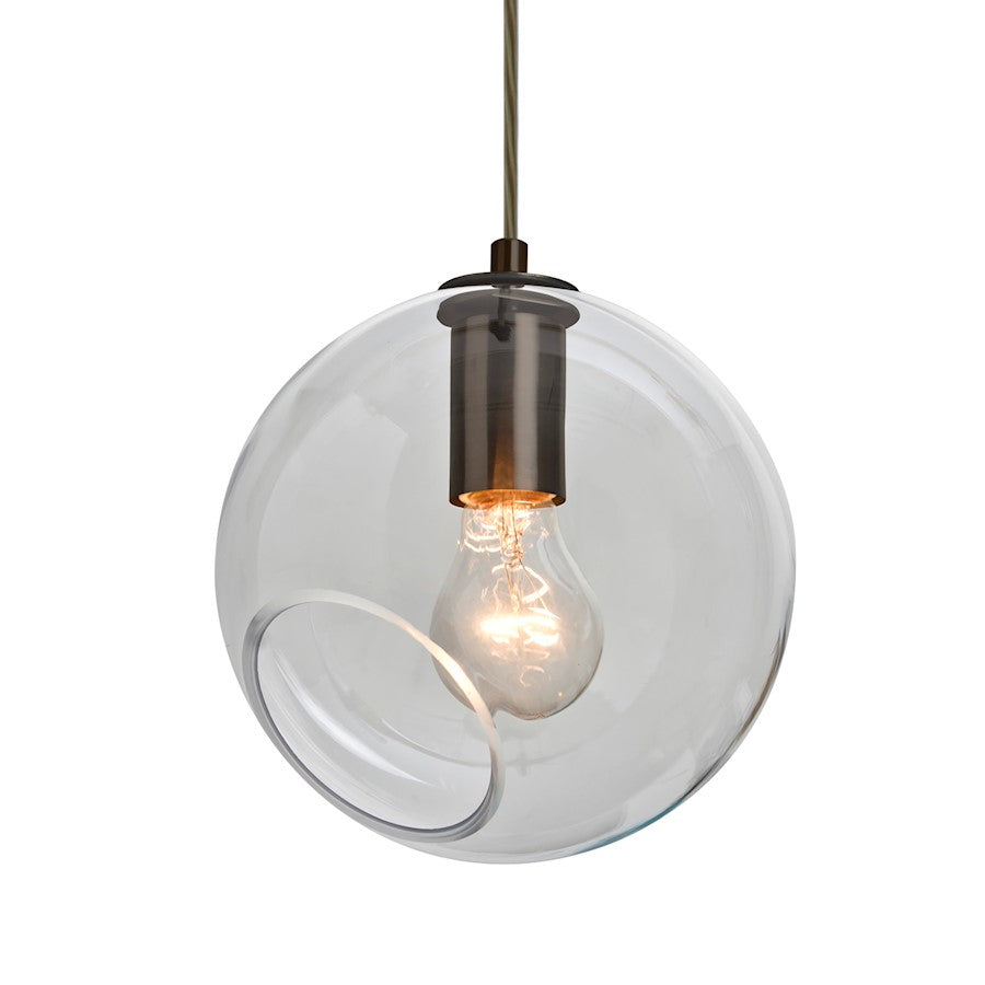 Besa Lighting Maestro 8 1-Light Pendant | Transitional Bronze and Clear Glass | Kitchen Island & Dining Room | Model 1JT-MAESTRO8CL-BR