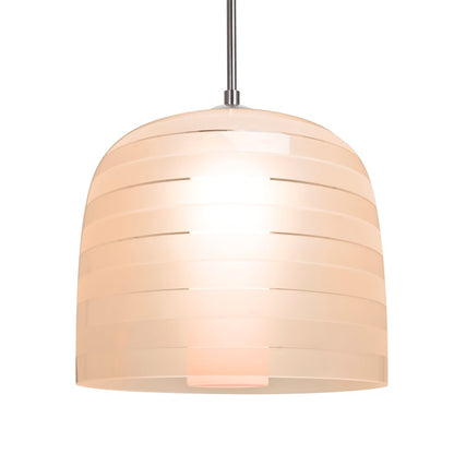 Besa Lighting Mitzi 10 1-Light LED Cord Pendant | Contemporary Satin Nickel and Pink/Red Glass | Kitchen Island & Dining | Model 1JT-MITZI10SA-LED-SN