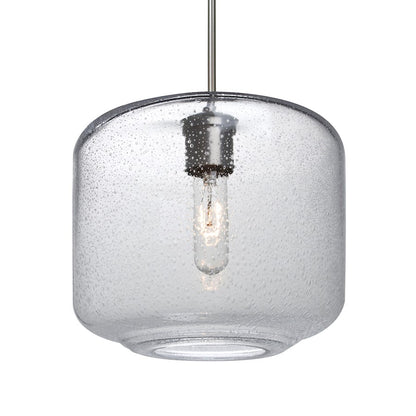 Besa Lighting Niles 10 1LT Cord Pendant, Nickel/Clear Bubble - 1JT-NILES10CL-SN