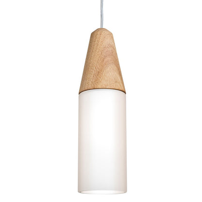 Besa Lighting Nini 12in 1-Light LED Cord Pendant | Contemporary Satin Nickel and White Glass | Kitchen Island & Dining Room | Model 1JT-NININA-LED-SN