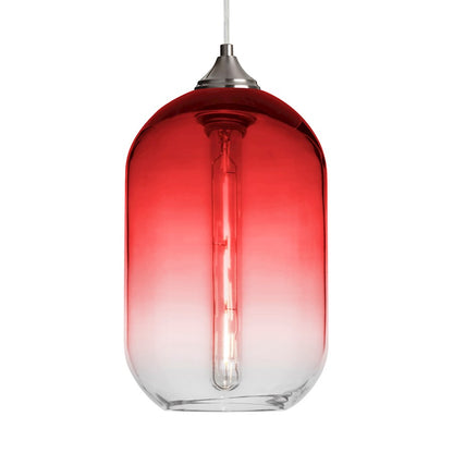 Besa Lighting Omega 12 1LT LED Cord Pendant, NickelRed - 1JT-OMEGA12RD-EDIL-SN