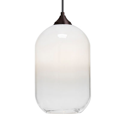 Besa Lighting Omega 12 1 Light Cord Pendant, Bronze/White - 1JT-OMEGA12WH-BR