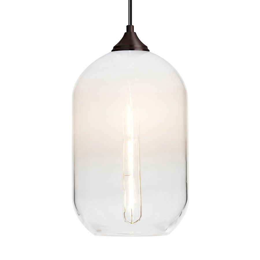Besa Lighting Omega 12 1LT LED Cord Pendant, BZ/WH - 1JT-OMEGA12WH-EDIL-BR