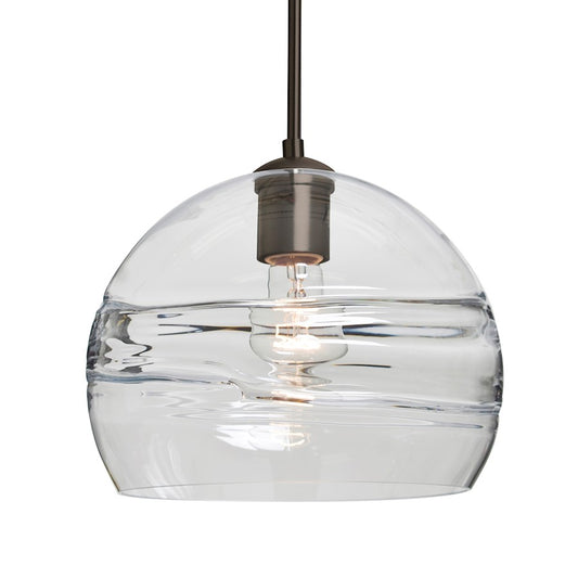 Besa Lighting Spirit 10 1 Light Cord Pendant, Bronze/Clear - 1JT-SPIR10CL-BR