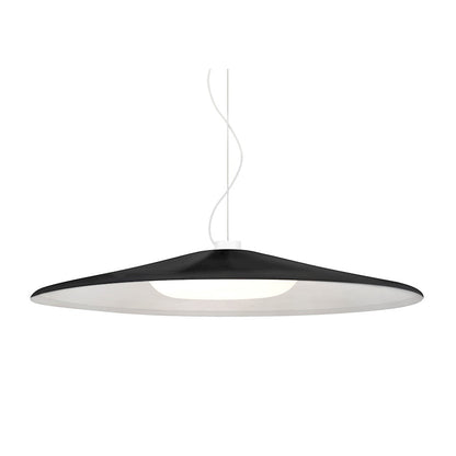 Besa Lighting Swan 1 Light LED Pendant, White/Black - 1KX-SWANBK-LED-WH