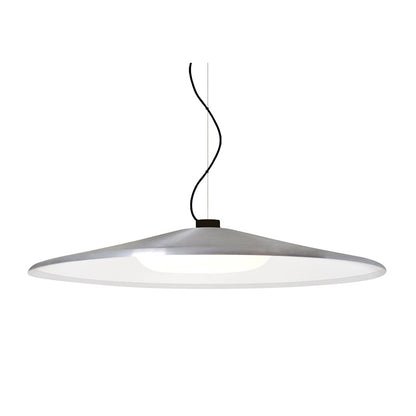 Besa Lighting Swan 24in 1-Light LED Pendant | Black and Silver Metal/Glass | Kitchen Island & Dining Room | 24 x 24 x 3 in | Model 1KX-SWANSL-LED-BK
