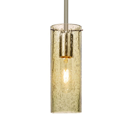 Besa Lighting Juni 10 3.5in 1-Light Pendant | Transitional Satin Nickel and Gold Glass | Kitchen Island & Dining Room | Model 1TT-JUNI10GD-SN