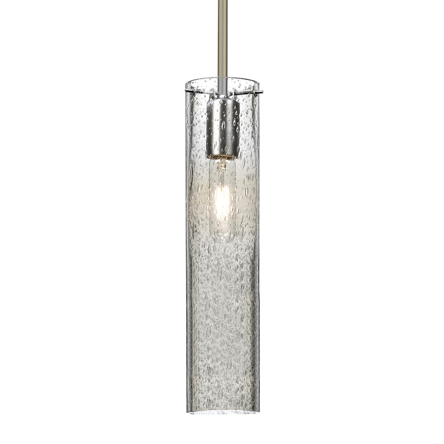 Besa Lighting Juni 16 1-Light Pendant | Transitional Satin Nickel and Clear Glass | Kitchen Island & Dining Room | 3.5 x 16 in | Model 1TT-JUNI16CL-SN