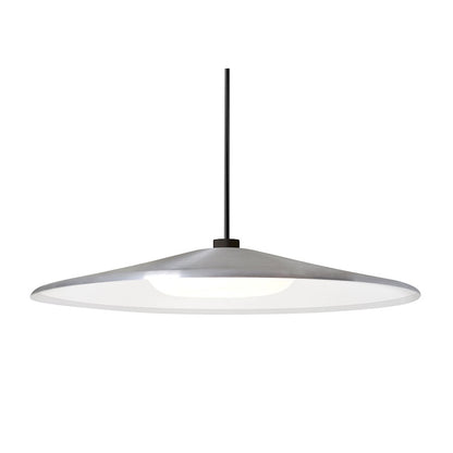 Besa Lighting Swan 24in 1-Light LED Pendant | Black and Silver Glass | Kitchen Island & Dining Room | Model 1TT-SWANSL-LED-BK