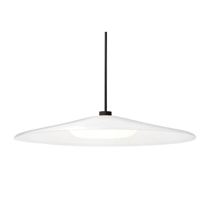 Besa Lighting Swan 1 Light Stem LED Pendant, Black/White - 1TT-SWANWH-LED-BK